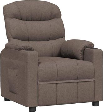 vidaXL Sill&oacute;n Reclinable De Tela Gris Taupe Vidaxl
