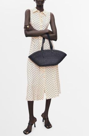 Mango Polka Dot Shirtdress in Ecru at Nordstrom Rack, Size 8