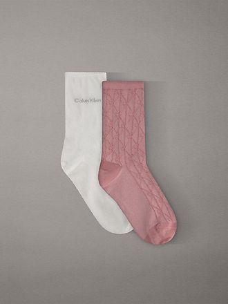 Calvin Klein 2 Pack Soft Cotton Stretch Crew Socks