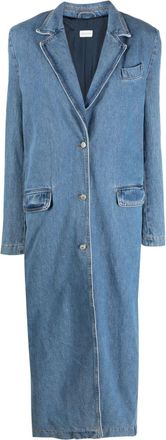 Magda Butrym single-breasted denim coat - women - Cotton - 38 - Blue