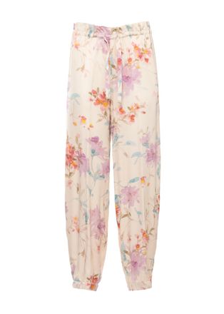 Herno Ivory Viscose Floral Day Dress