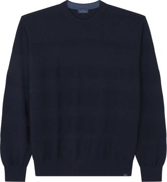 Paul & Shark Zachte Cool Touch Crewneck Sweater - Heren - Ronde hals truien - Blauw - M - Wol - Truien & Vesten