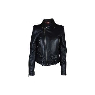 Philipp Plein Perfecto Jacket - Dames - Leren en Su&egrave;de Jassen - Zwart - M - Leer - Jassen