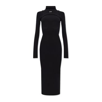 Off-white Two-layer jurk - Dames - Casual kleedjes - Zwart - S - Katoen - Kleedjes