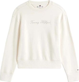 Tommy Hilfiger Felpa - Dames - Sweatshirts - Wit - M - Hoodies & sweatvesten
