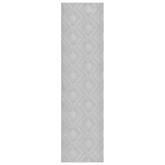 Beliani Alfombra De Pasillo Moderna Forma Rectangular Jacquard 80 X 300 Cm Pelo Corto Gris Kevirel