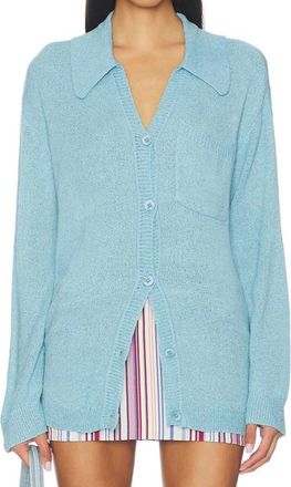 Show me your Mumu Sonny Button Up Knit Sweater In Blue Lagoon
