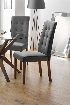 Julian Bowen Madrid Upholstered Dining Chair (Set of 2) in Grey