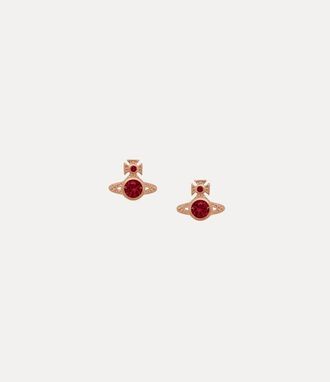 Vivienne Westwood London Orb Earrings Pink-gold-red-cz Pink-gold-red-cz Unisex