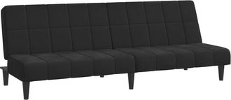 vidaXL Sof&aacute; Cama De 2 Plazas Terciopelo Negro Vidaxl
