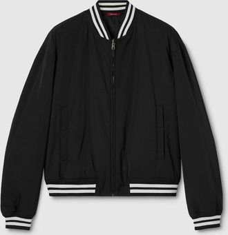 Gucci Reversible Nylon Twill Zip Jacket, Size 42, Black, Ready-to-wear