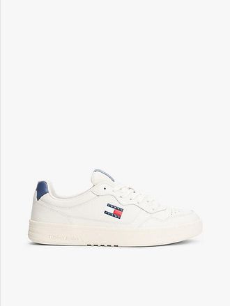 Tommy Hilfiger Embossed Cupsole Trainers With Leather