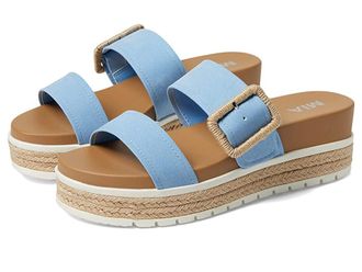 Mia Kenzy Womens Shoes Light Blue : 7.5 M, Synthetic