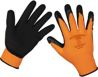 Loops 120 PAIRS Latex Coated Foam Gloves - Large - Improved Grip Lightweight Safety