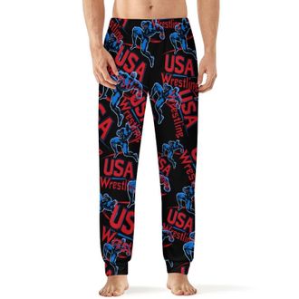 Generic Wrestling Mens Pajama Pants Soft Sleep Lounge Comfy Bottoms Long Pj Pant Sleepwear M