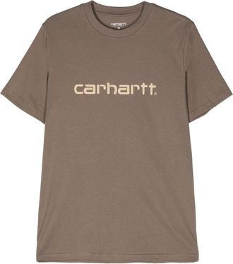 Carhartt Work in Progress Script cotton T-shirt - men - Cotton - S - Brown