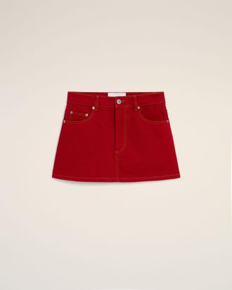 Ami Red mini cotton skirt Red - 25 - for Women