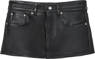Marc Jacobs The Leather shorts - women - Lamb Skin - 29 - Black
