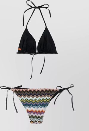 Missoni zigzag motif bikini halter triangle top