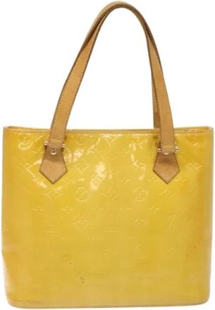 Louis Vuitton Tweedehands leren Louis Vuitton tassen - Dames - Vintage Shopper - Geel - ONE Size - Leer - Vintage
