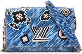 Louis Vuitton Pre-owned Womens Epi Denim Twist Azteque Wallet On Chain - Blue Leather - One Size