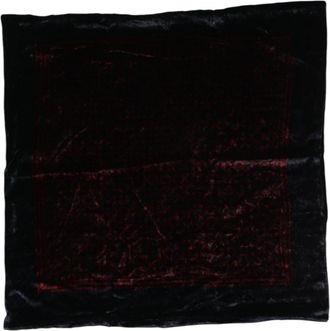 Dolce & Gabbana Zwart Rood Vierkant Heren Sjaal - unisex - Sjaals - Zwart - ONE Size - Katoen - Accessoires