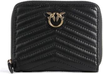 Pinko Pinko, Accessoires, Dames, Zwart, ONE Size, Leer, Damesportemonnee met ritssluiting