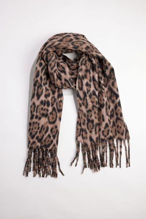 Hat Attack Leopard Scarf in Natural Combo at Nordstrom