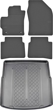 OEM Toyota Corolla Xii E210 Kombi Desde Marzo De 2019. Juego: Alfombrillas De Goma Para Coche + Alfombrilla Para Maletero
