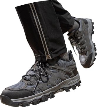 Generic Unisex All Terrain Hiking Sneakers Durable Lightweight Outdoor Walking Shoes Enhanced Traction Comfortable Support for Adventure Travel (Dark Gray, 6.