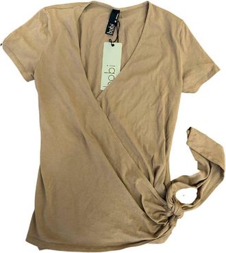 bobi Womens Half Wrap Surplice T Shirt In Java