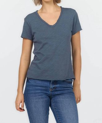 Dear John Denim Vanya V Neck Tee In Turbulence
