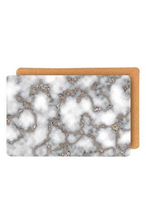 Dainty Home Marble Print Set of 4 Placemats in Smokey Gold at Nordstrom Rack