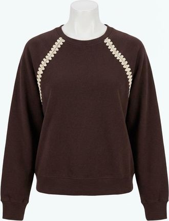 Z Supply All Around Sweatshirt In Chocolate Cherry