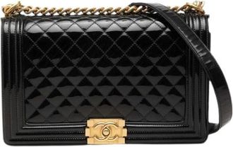 Chanel Pre-owned Boy Flap - Dames - Vintage Schoudertas - Zwart - ONE Size - Leer - Vintage