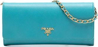Prada Pre-owned Prada Saffiano Wallet On Chain Ladies C44JYYOER66G9A6R