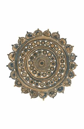 Jonathan Y Designs Flora Medallion Contemporary Bohemian Round Jute Round Area Rug in Blue/natural at Nordstrom, Size 5Ft 0In X 5Ft 0In