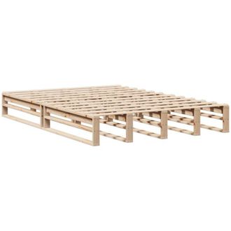 vidaXL Bed Frame without Mattress 120x190 cm Small Double Solid Wood Pine Vidaxl