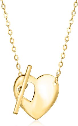 Canaria Canaria Italian 10kt Yellow Gold Heart Toggle Necklace