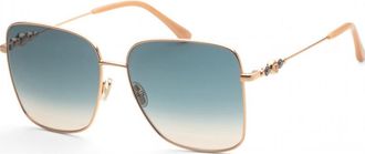 Jimmy Choo London Womens HESTERS-0BKU-I4 Hesters 59 0BKU I4 Sunglasses - Gold - One Size