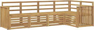 vidaXL Conjunto De Sof&aacute;s De Exterior 5 Uds. Blanco Vidaxl