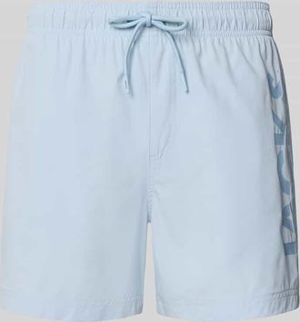 Jack & Jones Jack & Jones Badehose mit Label-Print Modell MAUI WAVE in Hellblau, Gr&ouml;&szlig;e XXL