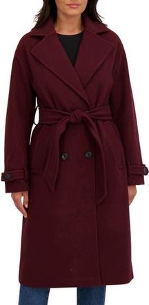 Sebby Wool Oversize Trench Coat in Burgundy at Nordstrom Rack, Size X-Large