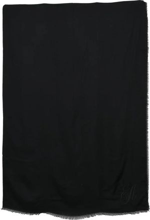 Emporio Armani Black Refined Modal-Cashmere Scarf