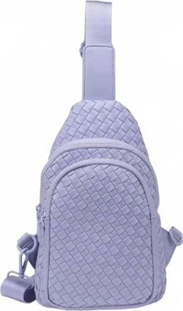 Sol and Selene Womens Beyond The Horizon Woven Neoprene Sling Backpack In Lilac Purple