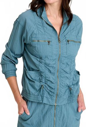 Xcvi Amis Cinchable Bomber Jacket In Dark Knight