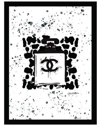 Fairchild Paris Chanel Bottle Animal Print Framed Print