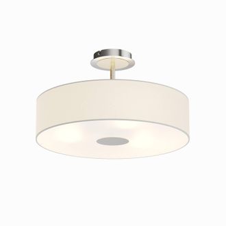 Lindby Lindby - L&aacute;mpara De Techo josia En Blanco Textura, Tela, Tejido, Seda