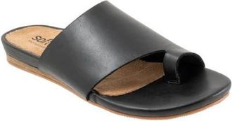 Softwalk Corsica 2.0 Toe Loop Sandal in Black at Nordstrom, Size 10.5