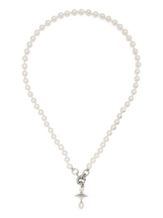 Vivienne Westwood Collana Aleksa con perle Orb - Argento